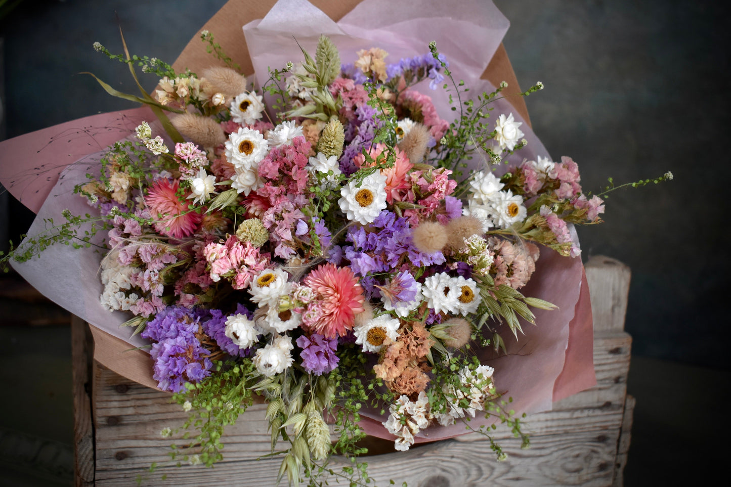 'Wild Flower Everlasting Bouquet' ~ Mixed Meadow pastels